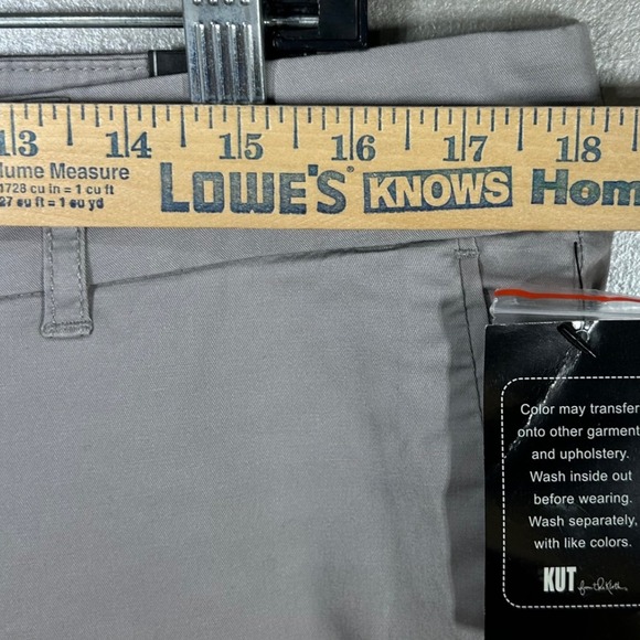 KUT from the Kloth Taylor Crop Trouser Pants Womens Size 14 Gray Chinos Casual - Picture 6 of 15